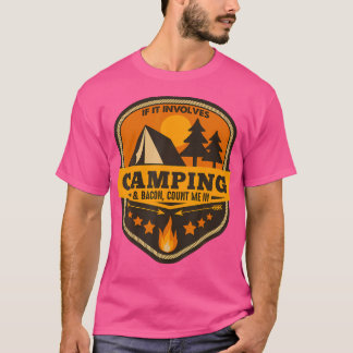 T-shirt S'Il S'Agit De Camping Bacon Comptez-Moi