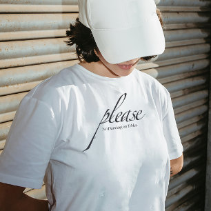 T-shirt "S'il vous plaît pas de danser sur les tables" Dev