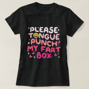 T-shirt S'il vous plaît Tongue Punch Mon panier Humour de 