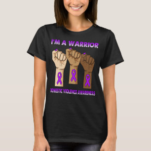 T-shirt Silence Main Je suis un guerrier Violence domestiq