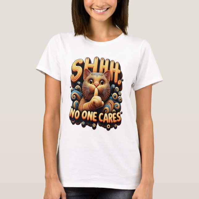 T-shirt Silencieux Élégance Féline Que Personne Ne S'En So (Devant)