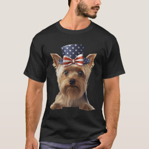 T-shirt Silencieux Terrier Avec Patriotique Américain Amér