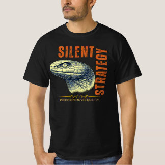 T-shirt Silent Strategy Snake  Elegant Tactical Leadership