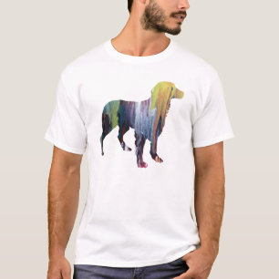 T-shirt Silhouette abstraite d'épagneul de Bretagne