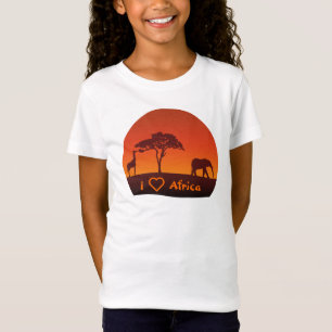 T-Shirt Silhouette africaine de safari - la chemise de