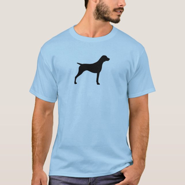 T-shirt Silhouette allemande d'indicateur aux cheveux (Devant)