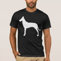 Silhouette blanche de chien de great dane