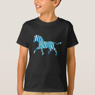 T-shirt Silhouette bleue et blanche Zebra