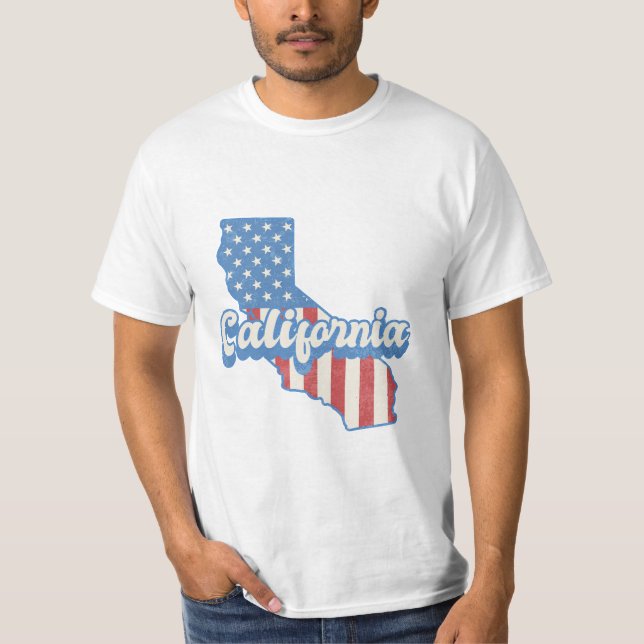 T-shirt Silhouette California Stars & Stripes (Devant)