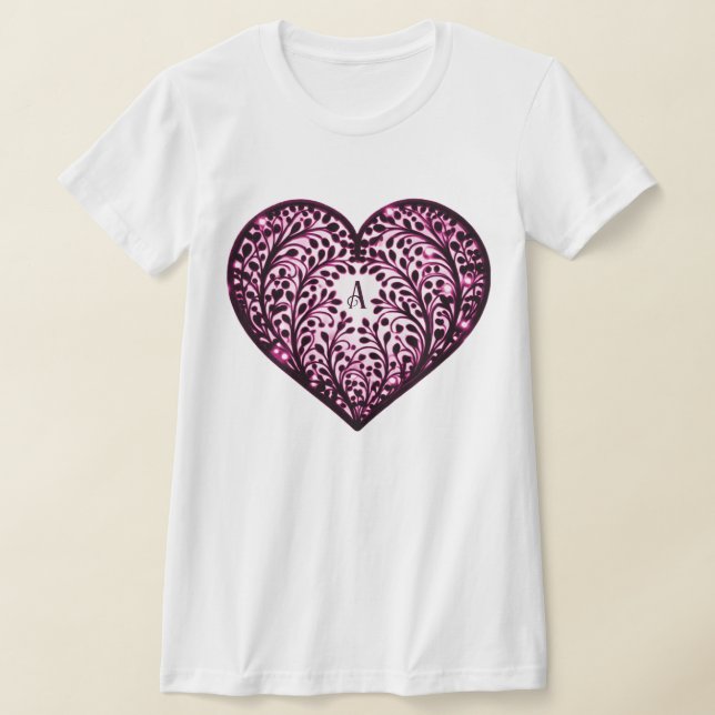 T-shirt Silhouette Coeur Élégante (Poser)