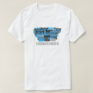 T-shirt Silhouette Crowd Design, Crowdfunder, Crowfinancem