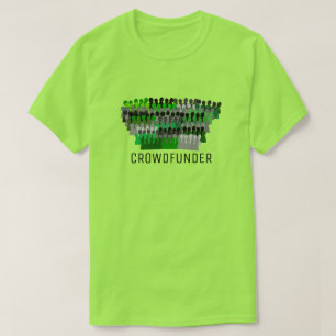 T-shirt Silhouette Crowd Design, Crowdfunder, Crowfinancem