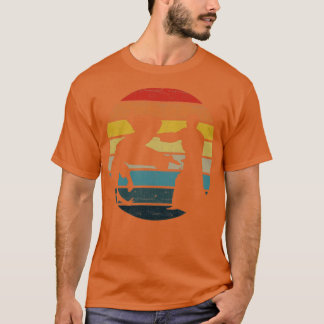 T-shirt Silhouette D'Aikido Sur Un Gras De Coucher De Sole