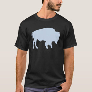 T-shirt Silhouette de bison américain rétro
