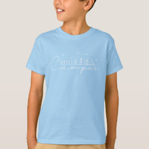 T-shirt Silhouette de campeur heureux