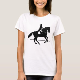 T-shirt Silhouette de cavalier de dressage de cheval