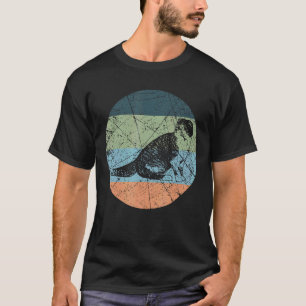 T-shirt Silhouette de chat rétro Chat plié écossais vintag