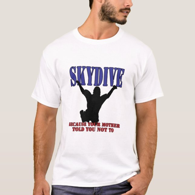 T-shirt Silhouette de chemise de parachutisme (Devant)