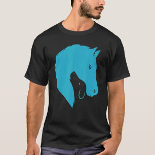 T-shirt Silhouette de cheval de chien Vêtements d'animal é