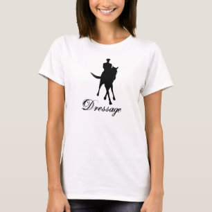 T-shirt Silhouette de cheval et cavalier de dressage