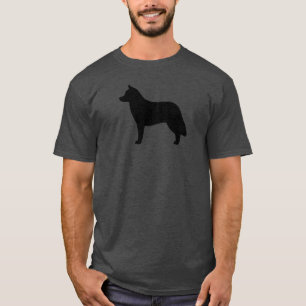 T-shirt Silhouette de chien de traîneau sibérien
