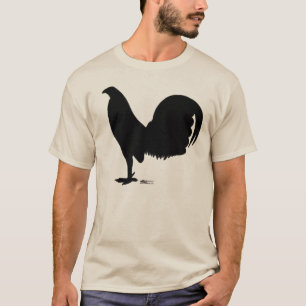 T-shirt Silhouette de coq de coq de combat