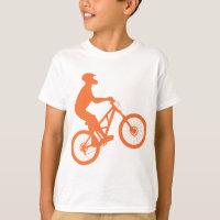 Silhouette de cycliste de montagne