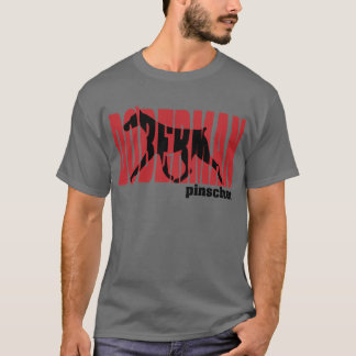 T-shirt Silhouette de dobermann, se déplaçant
