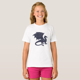 T-shirt Silhouette de dragon - Choisir la couleur arrière 