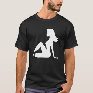 T-shirt Silhouette de fille Mudflap Idée cadeau pour un pa