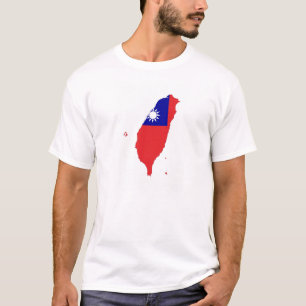 T-shirt silhouette de forme de carte de drapeau de pays de