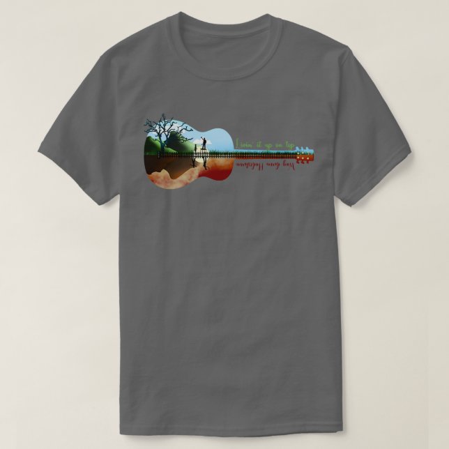 T-shirt Silhouette de guitare de Hadestown (Design devant)