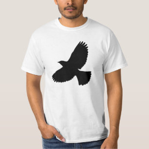 T-shirt Silhouette de la Corneille Volante et de la Queue 