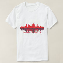 Silhouette de la skyline audacieuse de Boston Mass