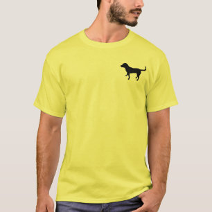 T-shirt Silhouette de laboratoire de noir de la chemise