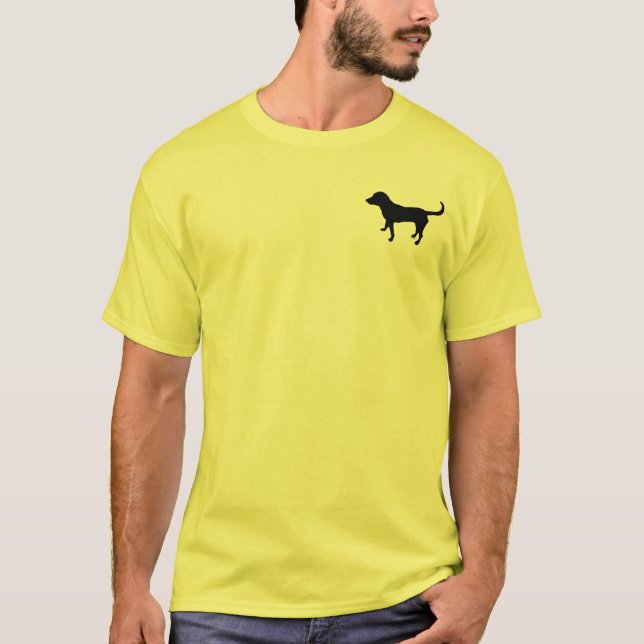 T-shirt Silhouette de laboratoire de noir de la chemise (Devant)