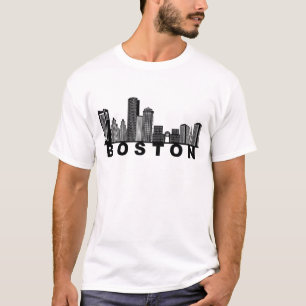 T-shirt Silhouette de l'horizon de Boston 
