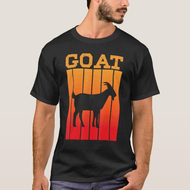 T-shirt Silhouette de l'ombre de la chèvre au coucher du s (Devant)