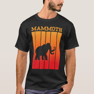 T-shirt Silhouette de l'ombre des mammouths au coucher du