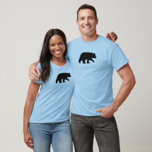 T-shirt Silhouette de l'ours noir  Animal sauvage  La faun