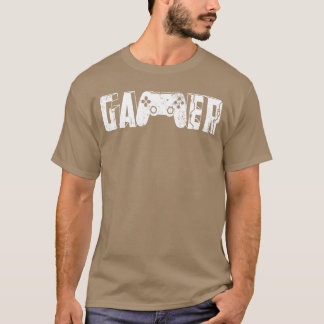 T-shirt Silhouette de manette de jeu vidéo I Citation de j