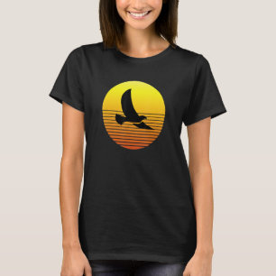 T-shirt Silhouette de pigeon colombin au coucher du soleil