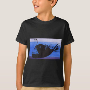 T-shirt Silhouette de poissons de pêcheur à la ligne