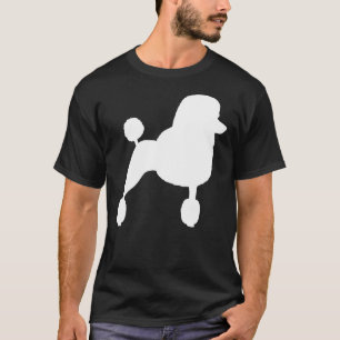 T-shirt Silhouette De Poodle Standard Avec Coupe De Cheveu