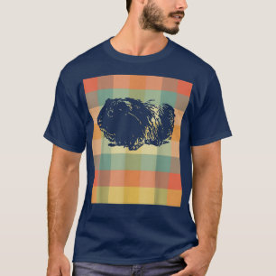 T-shirt Silhouette de porc de Guinée Classic Vintage rétro