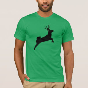 T-shirt Silhouette de renne noir