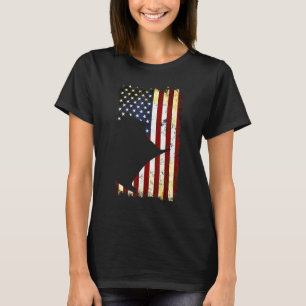 T-shirt Silhouette de sucre Drapeau américain 4 juillet