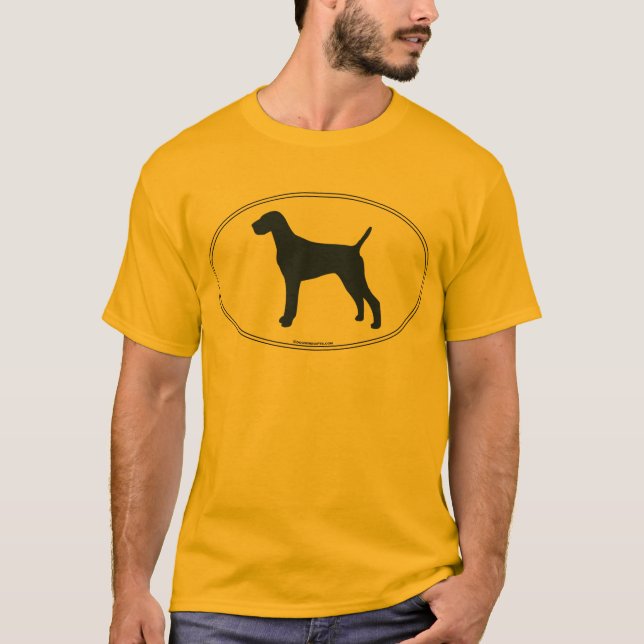 T-shirt Silhouette de Vizsla (Devant)