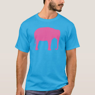 T-shirt Silhouette d'éléphant rose