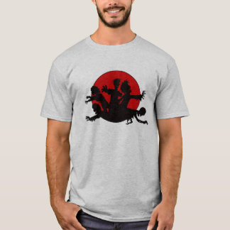 T-shirt Silhouette d'horde de zombi